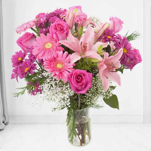Rose Lily Gerbera Arrangement