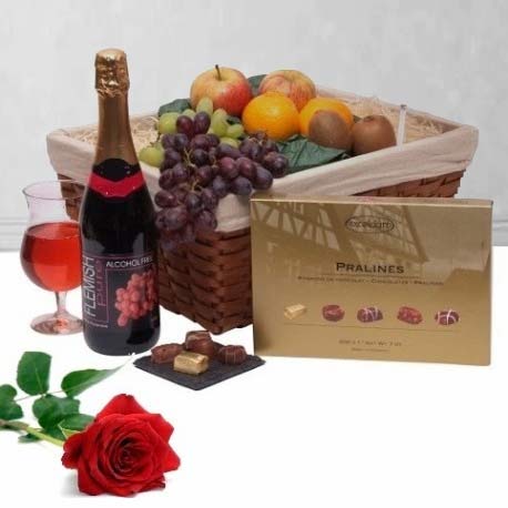Wine Chocolates And Rose