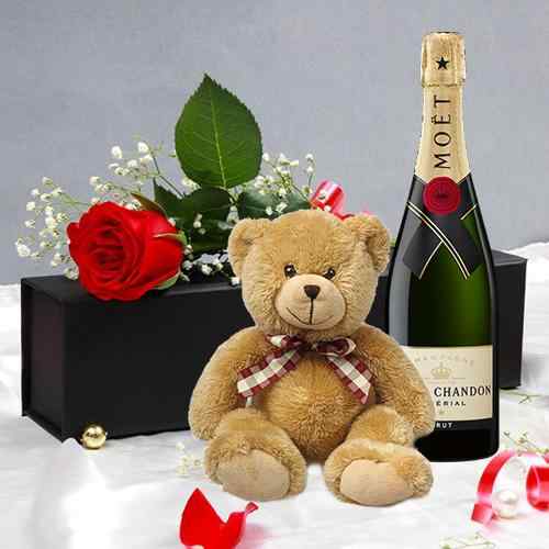 Rose Champagne Teddy
